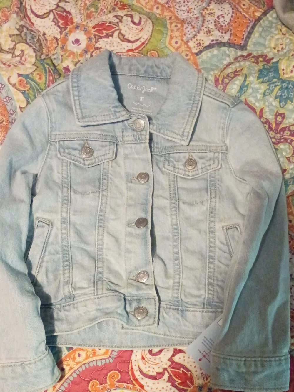 Cat & Jack Light Wash Denim Jacket in Light Blue